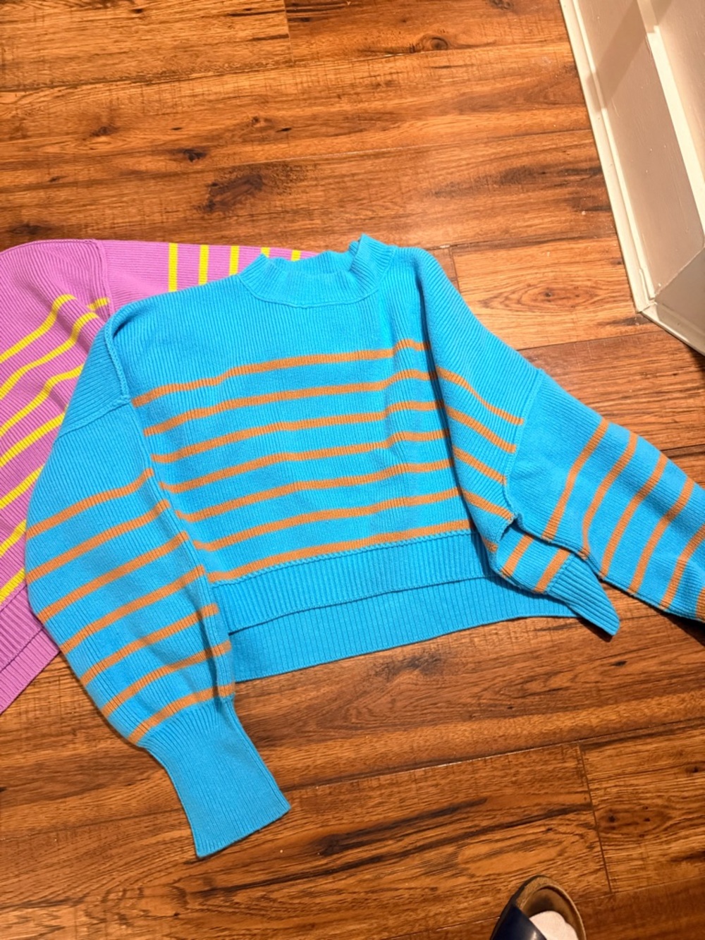 Free people easy street striped crop pullovers - Picture 2 of 4